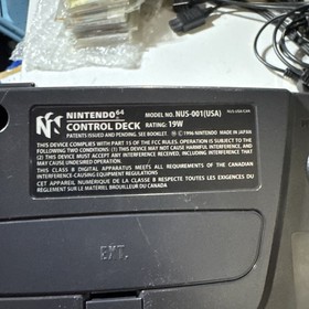 Nintendo 64 N64 Video Game Console Only NUS-001 Tested and Working Clean