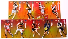 2022 Select AFL "PARALLEL SUNSET" Cards:  LOT  OF  9