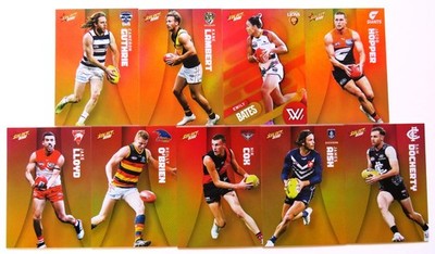 2022 Select AFL ''PARALLEL SUNSET'' Cards:  LOT  OF  9