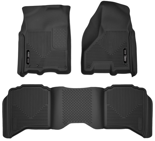 Husky Liners Black Full Set X-act Contour Floor Mats for Ram 1500 Crew Cab 53608