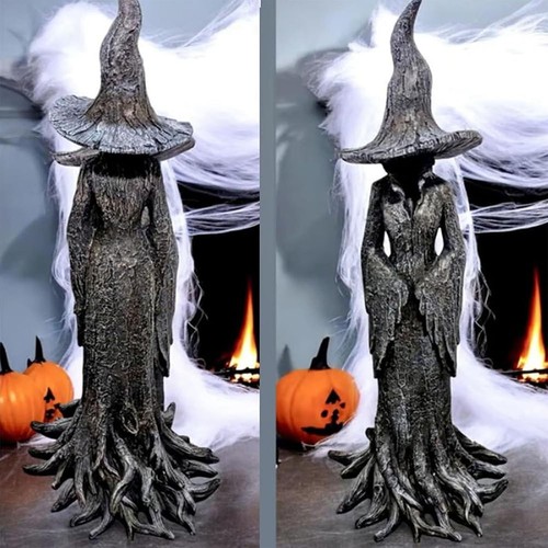 Gothic Witch Statue Collectible Figurine Intricate Hand-Painted Details - Picture 11 of 12