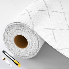 Shelf Liners for Kitchen Cabinets Non-Adhesive 12W x 240L, Diamond Silver