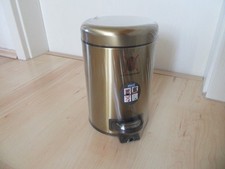 kleiner Abfalleimer für´s Badezimmer von WENKO, gold, Model Leman, Neu