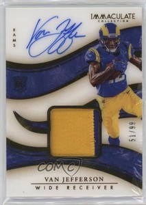 2020 Panini Immaculate /99 Van Jefferson #128 RPA Rookie Patch Auto RC