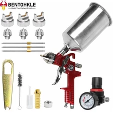 HVLP Air Paint Spray Gun Kits Gravity Feed Car Auto Primer 1.4/1.7/2.0MM Nozzles