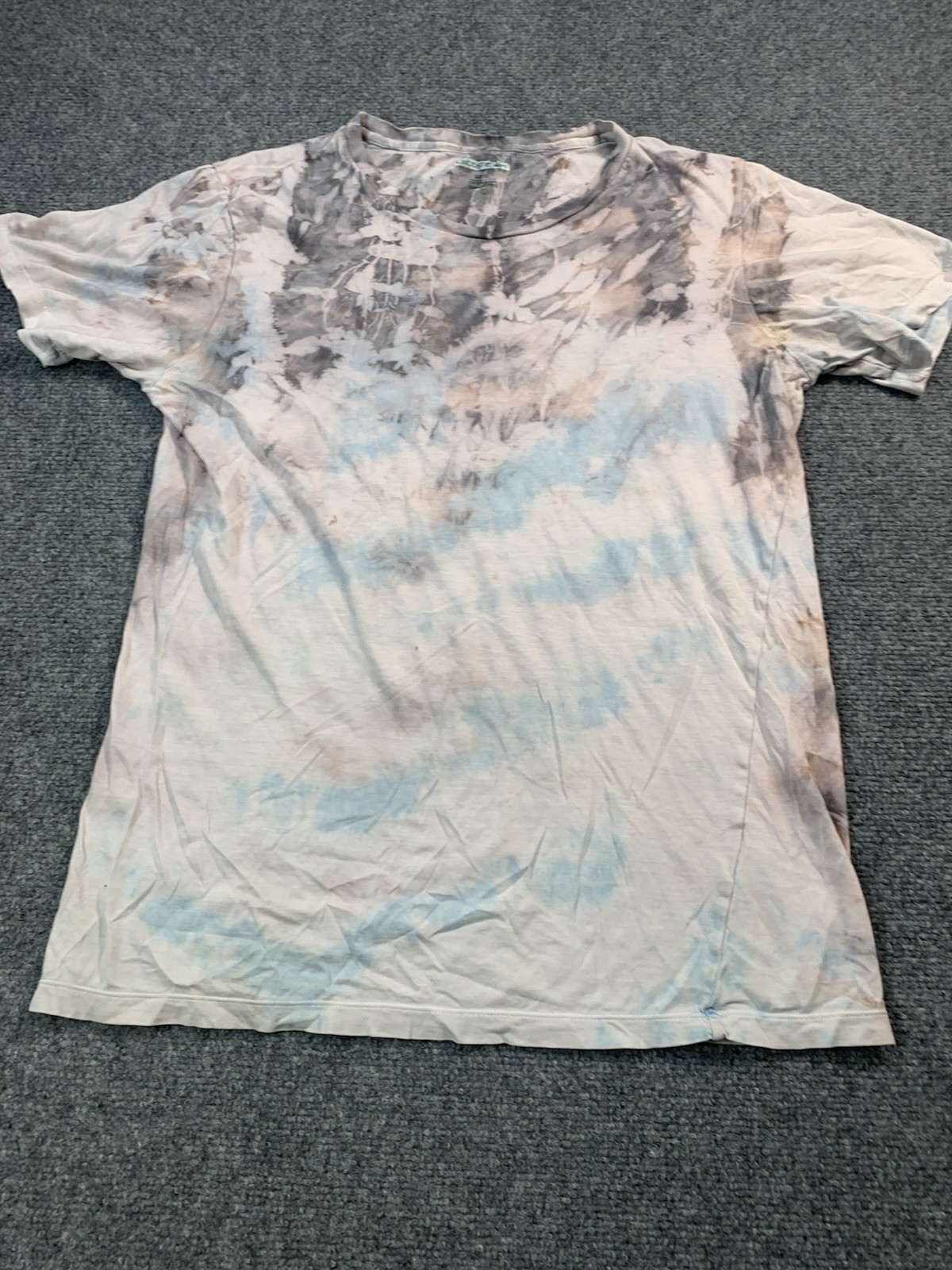 Lacoste Sleepwear Shirt Womens Large Pink Tye Dye Logo Short Sleeve Crew Neck