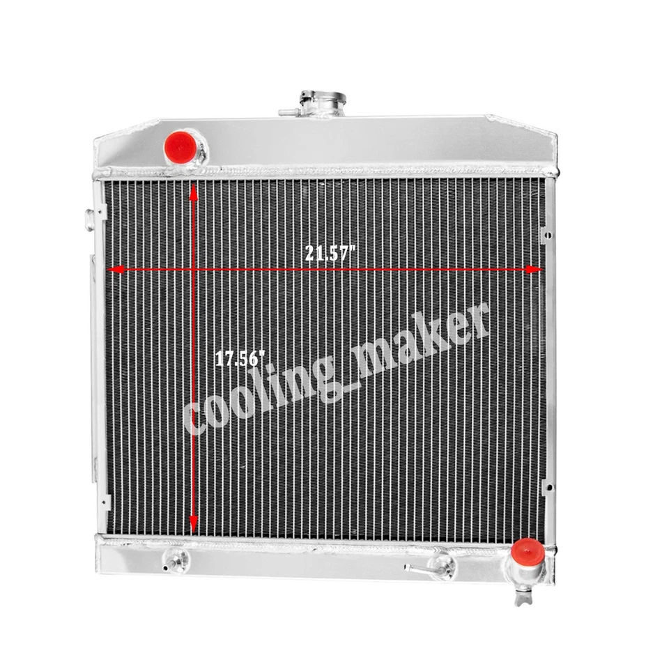 Radiador de 2 filas Fit 1968-1973 Mercedes Benz Clase W108 W109 280 SE/SEL 300 SE/SEL Foto 2 de 4