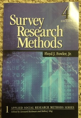 Survey Research Methods (Applied Social Research Methods Series, No. 1)