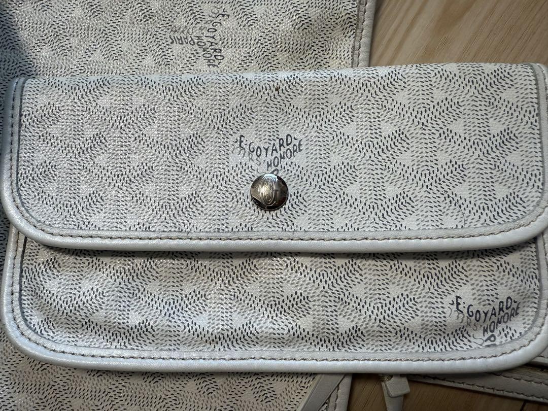 Goyard Saint Louis PM Tote Bag White Authentic Used w/Pouch | eBay