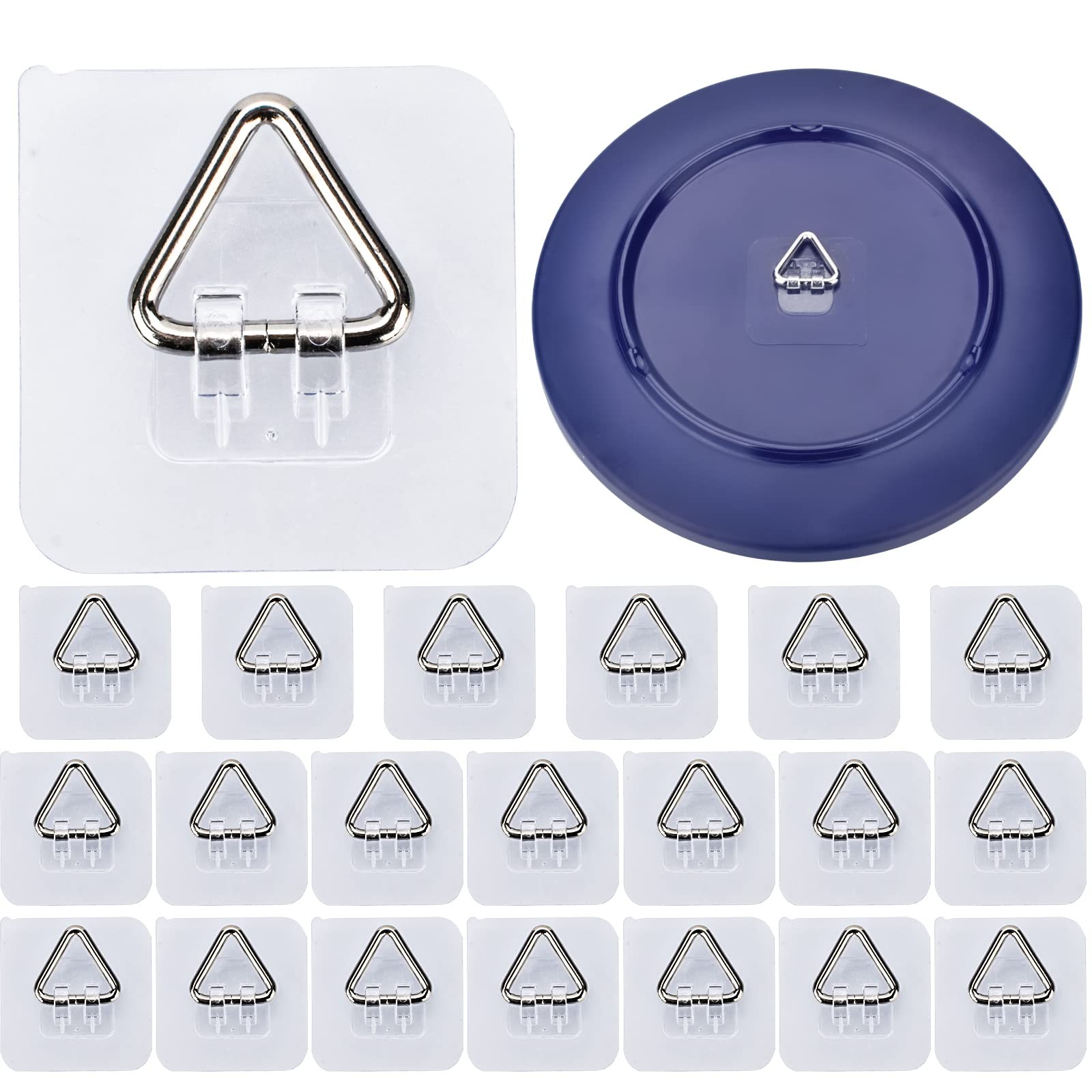 Wall Hangers 20 Pack - Vertical Plate Holders Adhesive Picture Hanger for Wall 