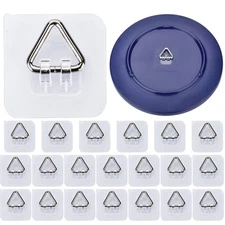 Wall Hangers 20 Pack - Vertical Plate Holders Adhesive Picture Hanger for Wall 