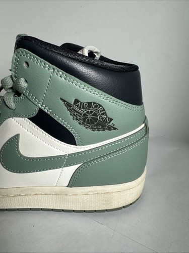 Nike Air Jordan 1 Mid BQ6472-130 White Green Sneaker Shoes Size 9 clean - Picture 13 of 15