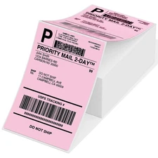 Phomemo 4X6'' Thermal Shipping Labels - Pack of 500 4x6 Fan-Fold Labels for S...