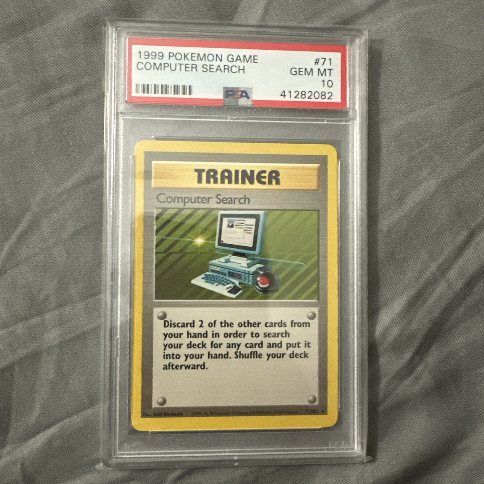 1999 Pokemon Base Unlimited Computer Search #71 PSA 10 GEM MT