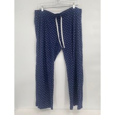 Gap Body Navy White Print Pajama Pants Lounge Cotton Modal Women's XL