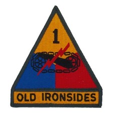 US ARMY 1st Armor Division Old Ironsides Uniform patch Aufnäher full color