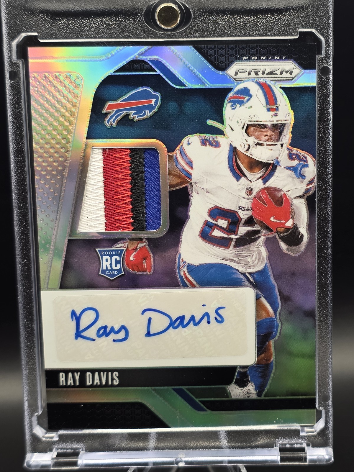 2024 Panini Prizm - Rookie Patch Autographs Ray Davis #RPA-RDS Silver Prizm /99