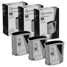 LD Replacement Replacement fit for HP 10 / C4844A 3PK HY Black Ink Cartridges