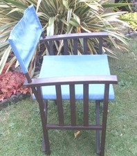 Directors Chair Dark Wood Folding Garden Chair