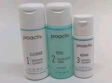 Proactiv 3 Step Acne Treatment Kit Travel Size Cleanser Toner Repair