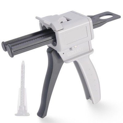Zihvfzu Dispensing Gun Kit, 50ml 1:1/1:2 Ratio Manual Epoxy Mixing Dispensing...