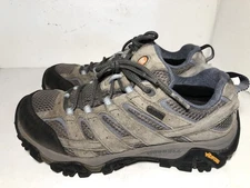 Merrell Moab 2 Waterproof Hiking Trail Shoes Womens Size 7.5W Gray Suede J06026W