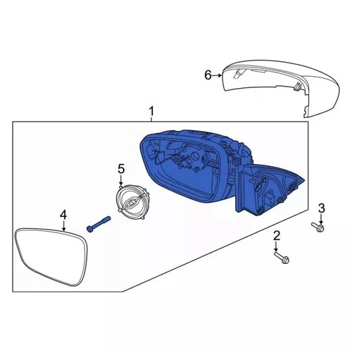 Genuine Ford Mirror Assembly LJ6Z17683BC