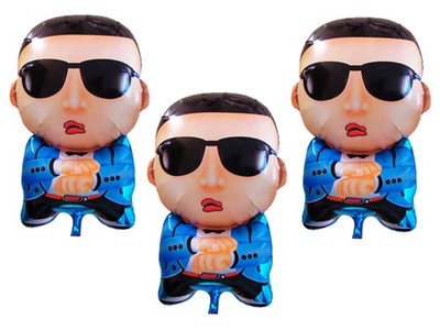 3x Folienballon Gangnam Style Helium Ballon Luftballon Fest Dekoration Party