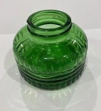 Vintage DWIN Household Insect Killer Sprayer Green Glass Jar Bottle Baldwin Labs