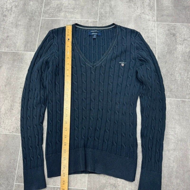 Vintage GANT Navy V Neck Jumper Sweater image 4