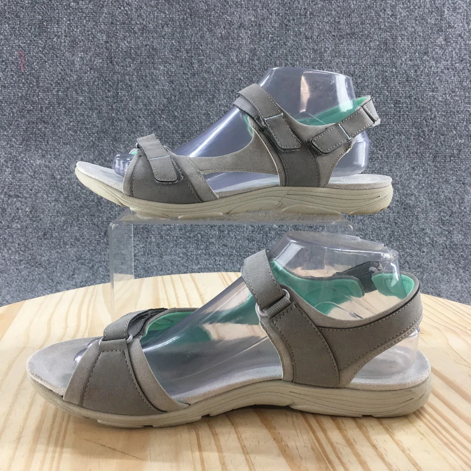 Easy Spirit Sandals Womens 9 Wide Lake3 Strappy Gray Hook & Loop Open Toe Sport - Image 2 of 4