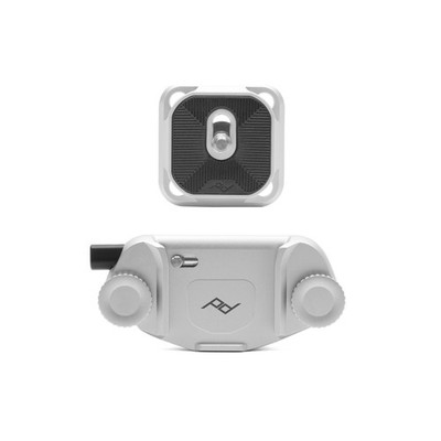 Peak Design Capture Camera Clip V3, silber mit Platte, hält pequeño, schwarz 