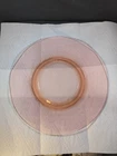Vintage Large Pink Depression Glass 13.5” Serving Cake Dessert Platter Plate