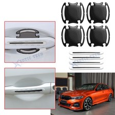 8pcs Reflective White Door Handle Guard Film Stickers For Bmw 3 4 5-series X1 X5