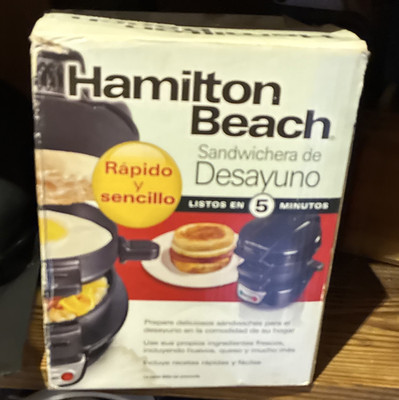 Hamilton Beach Breakfast Sandwich Maker Sandwichera de Desayuno, Blue