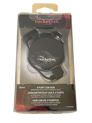 NEW SEALED ROCKETFISH 4 PORT USB SUCTION HUB RF-NBSKHB