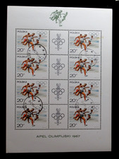 Poland Stamp Sc 1502 Sports and Olympic Men s Race 20GR 1967 Sheet of 8