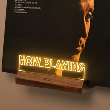 Light up Now Playing Vinyl Record Stand Wall Mount, Record Holder Wall with Adju