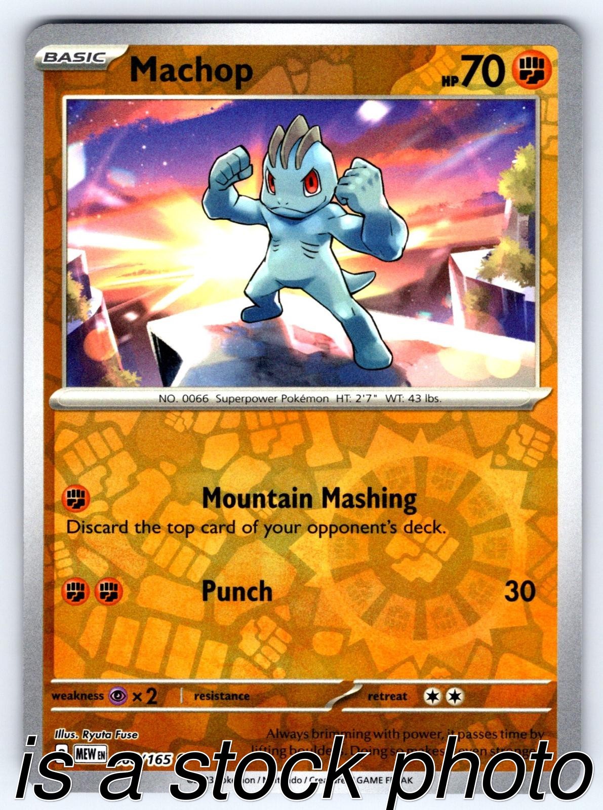Machop 066/165 SV: Scarlet & Violet 151 Reverse Holofoil Pokemon (LP-NM)
