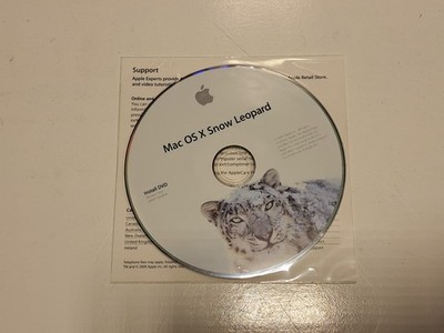 Apple Mac OS X Snow Leopard 10.6.3 Install DVD Disc for Mac 2010