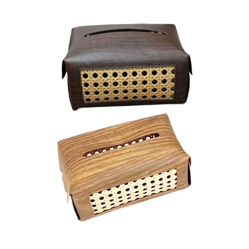 ABOOFAN Boîte à Mouchoirs Décorative Beige en Plastique Léger, Facile à Transporter, Organisateur Multi-usages pour Salon et Chambre