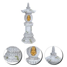 Large Aquarium Ornaments Japanese Temple Decor Resin Adornment for Fish Tank