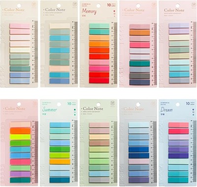 2000 Stück Haftstreifen Haftnotizen, Sticky Notes Book Tabs Post it Pastell