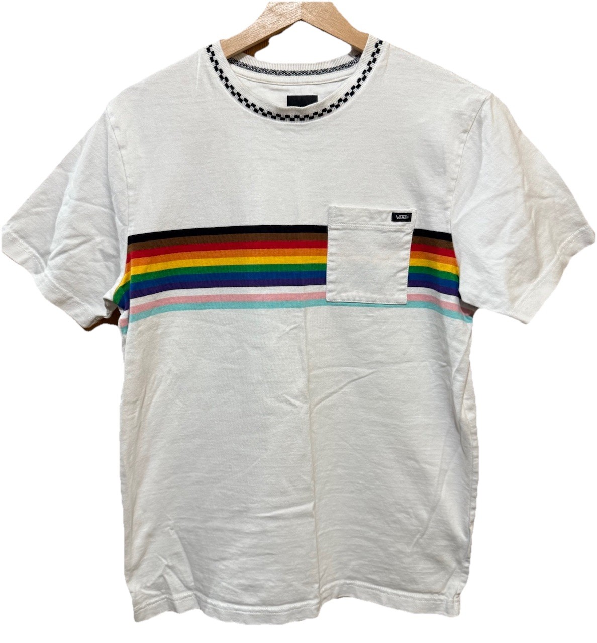 VANS RAINBOW PRIDE S-S KNIT TEE SHIRT LGBTQ+LIMITED EDITION US SIZE SMALL NWOT thumbnail 5