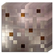 Waterproof Mosaic Wall Stickers - Self-Adhesive Cut-to-Fit Tiles for Bathroom...