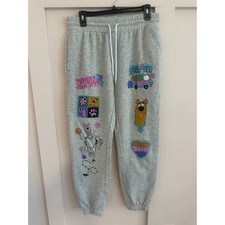 Scooby-Doo Womens Graphic Jogger Sweatpants Heather Grey LJ12403LB Large