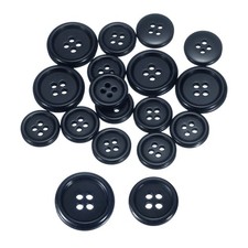 16pcs Suit Buttons 20/15mm Craft Sewing Round Button for Jacket, Navy Blue