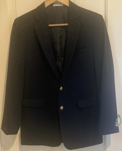 Izod Jungen dunkelblau Blazer Messingknöpfe komplett gefüttert 8% Wolle ganzjährig Gr. 18 - Bild 2 von 8