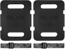 Rucking Weight Plates Strength Training Attachable Strap Slots 10, 20, 30, 40 lb