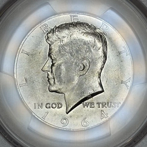 1964 Kennedy Half Dollar - 90% Silver - 50c United States Coin - PCGS MS65